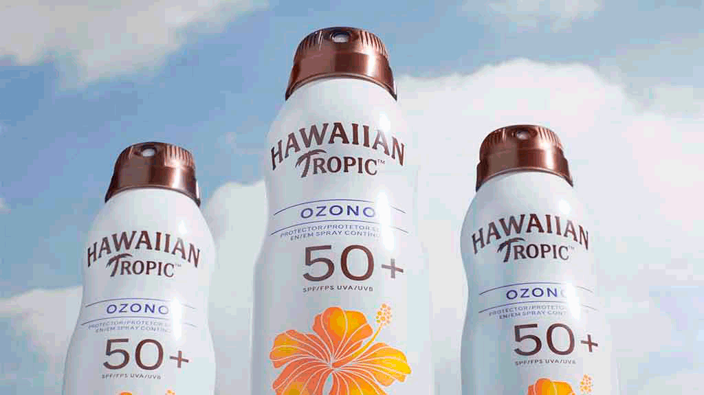 producto Hawaiian Tropic, brindando protección solar de alta calidad para mantener tu piel segura bajo el sol.